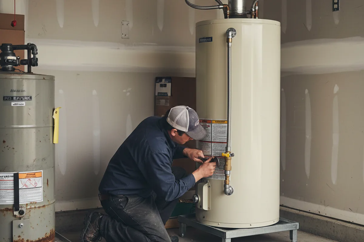 Water heater and shutoff valve replacement in Laurel Hill